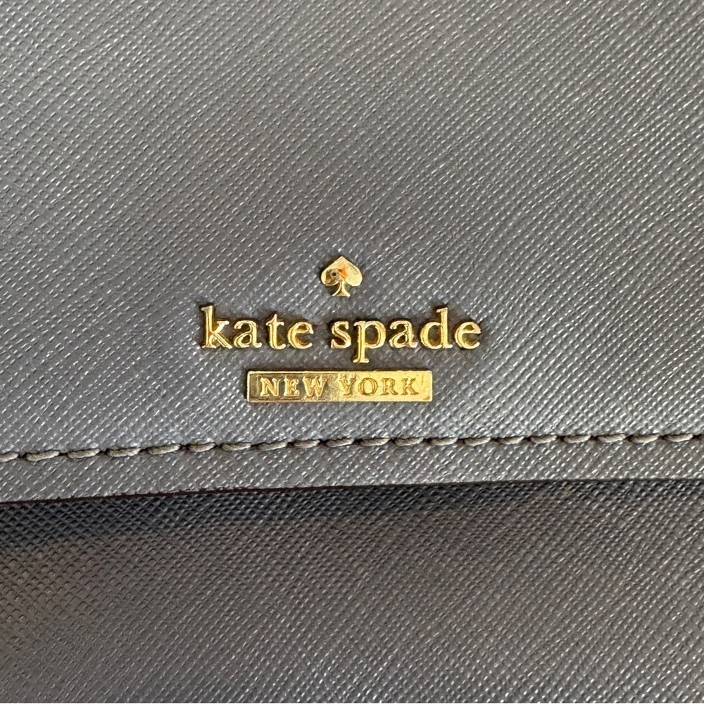 Kate Spade Blue Crossbody Classic Flap Purse Handbag Bag - Picture 12 of 16